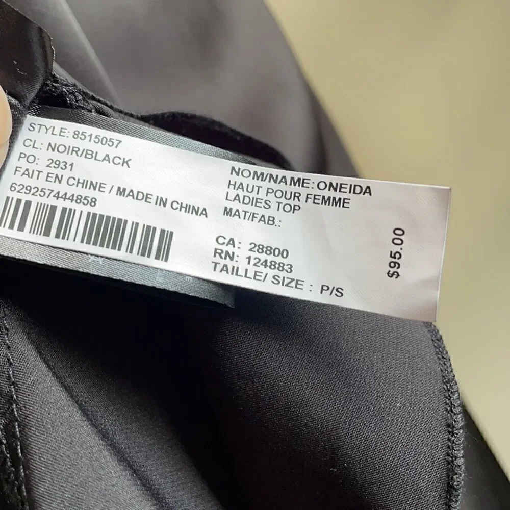 RUDSAK Black Hi/Low Silky Sleeveless Blouse w/Open Back (Size: Small) - Picture 6 of 14